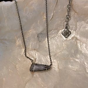Kendra Scott Etta necklace gray pearl HTF